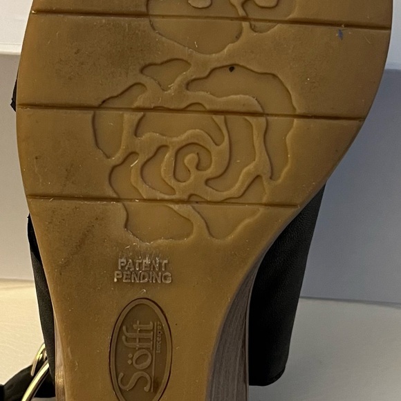 Sofft Gabella black wedge sandal size 7 US women’s. - Picture 5 of 8